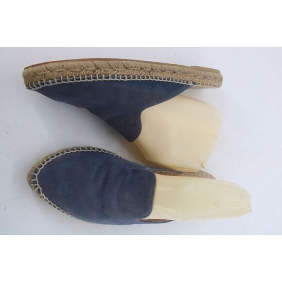 Pinaz blue suede espadrilles size 37 / 7 leather upper - Picture 2 of 11